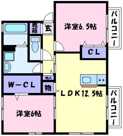 クレールKの物件間取画像